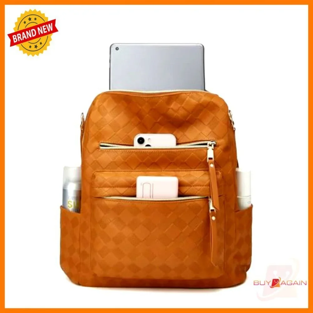 PU Leather Convertible Backpack Purse with Wallet, Travel Satchel for Women